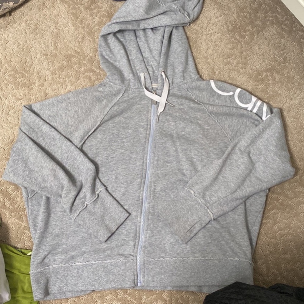 Calvin Klein performance zip up size large grey